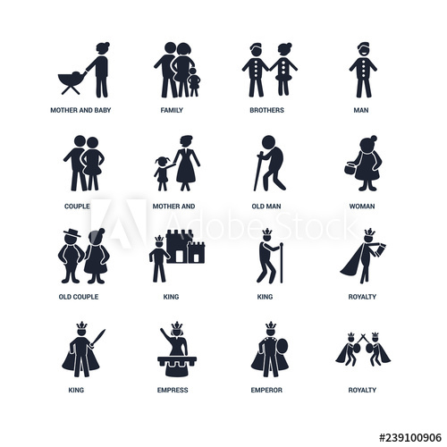 500x500 Set Of Icons Such As Royalty, Emperor, Empress, King, Mother