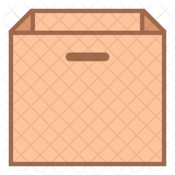256x256 Empty Box Icon Of Colored Outline Style