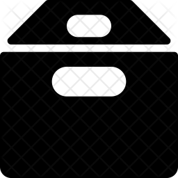 256x256 Empty Box Icon Of Glyph Style