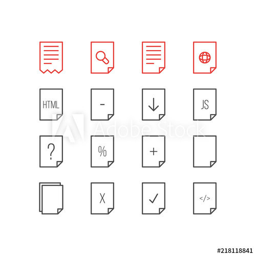 500x500 Vector Illustration Of Icons Line Style Editable Set