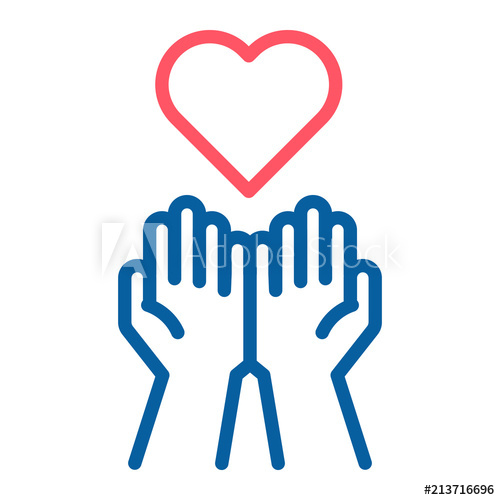 500x500 Empty Hands Receiving Red Heart Icon Accepting Love, Help