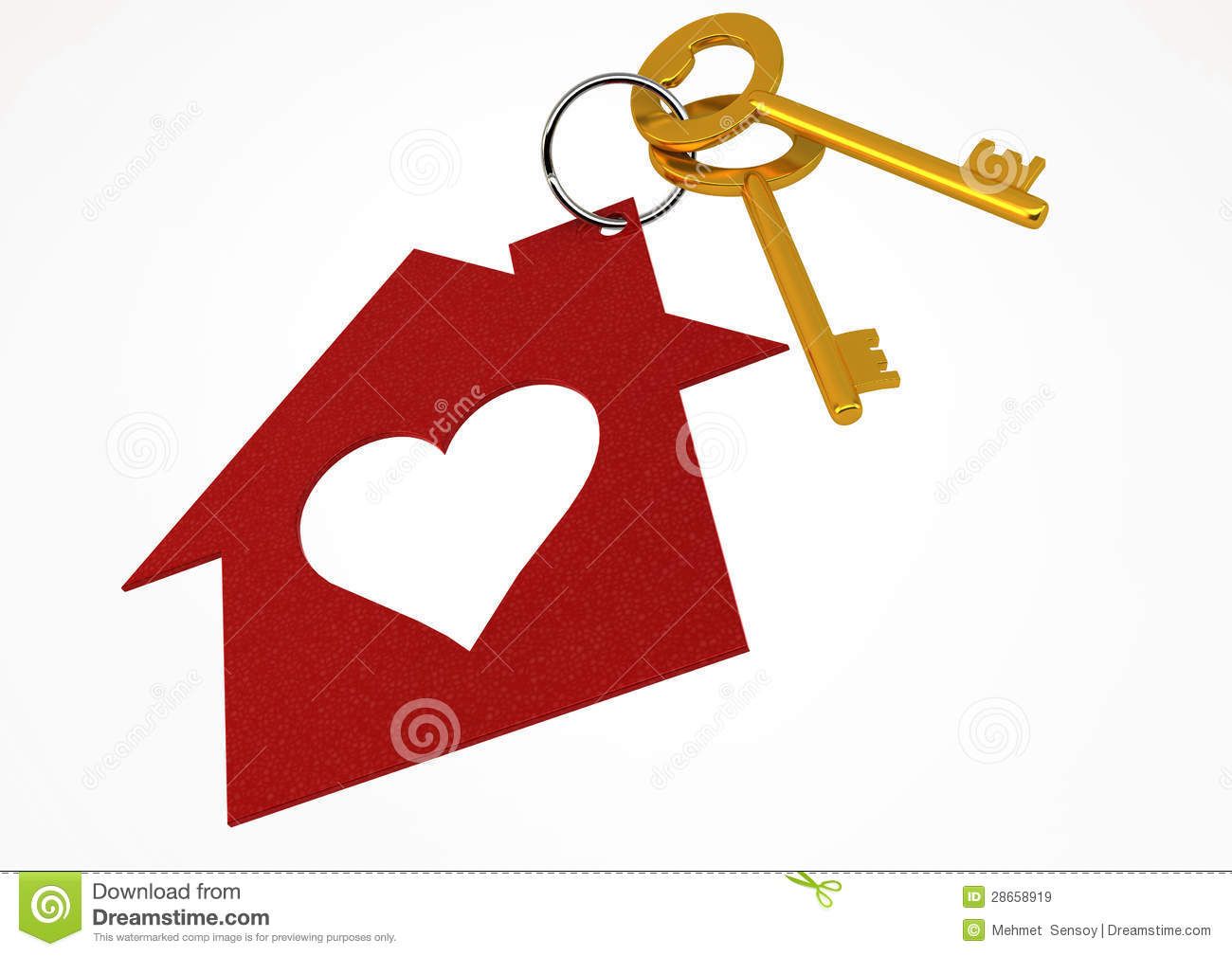 1300x1009 Heart Shaped House Key Golden House Keys With Red Heart
