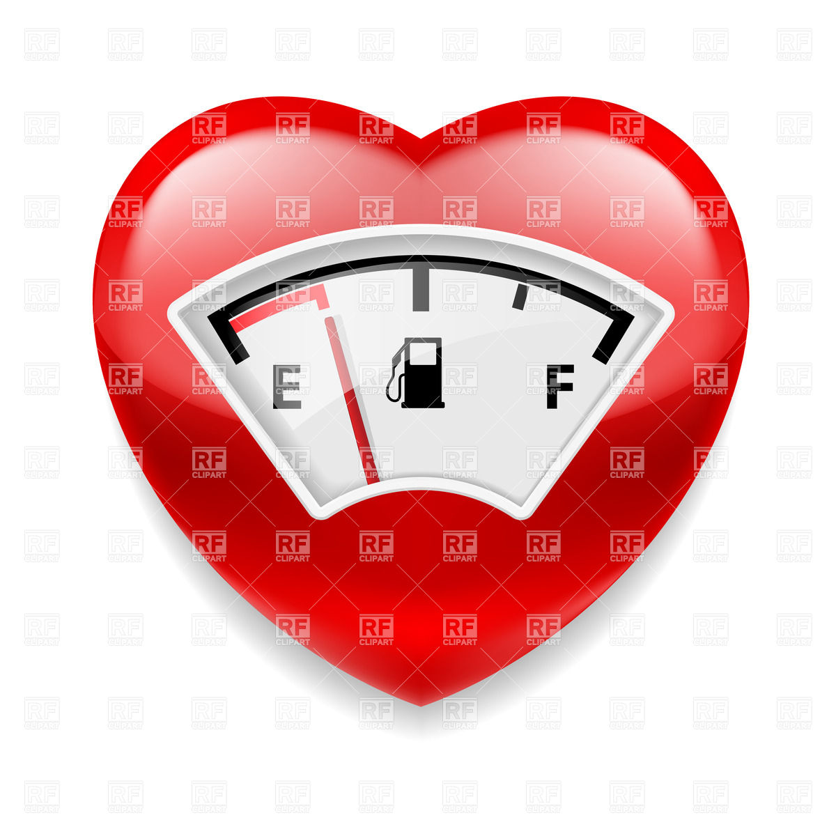 1200x1200 Icon Of Heart With Fuel Indicator