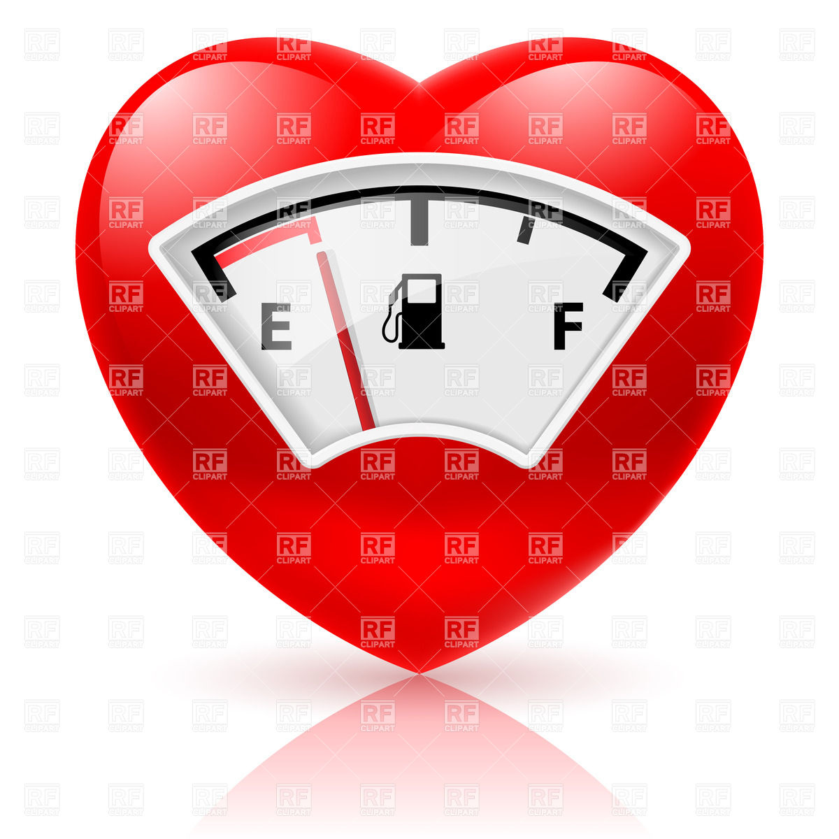 1200x1200 Shiny Red Heart With Fuel Indicator Vector Image Of Objects