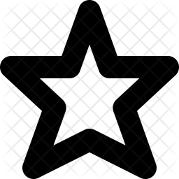 256x256 Empty Star Icon Of Glyph Style
