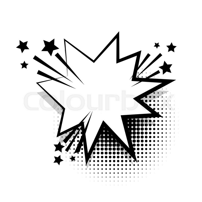 800x800 Star Empty White Comic Book Text Stock Vector Colourbox