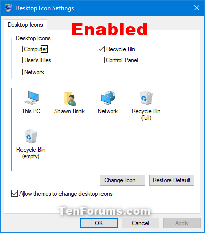 Enable Or Disable Changing Desktop Icons In Windows Tutorials 400x455 Enable Or Disable Changing Desktop Icons In Windows Tutorials
