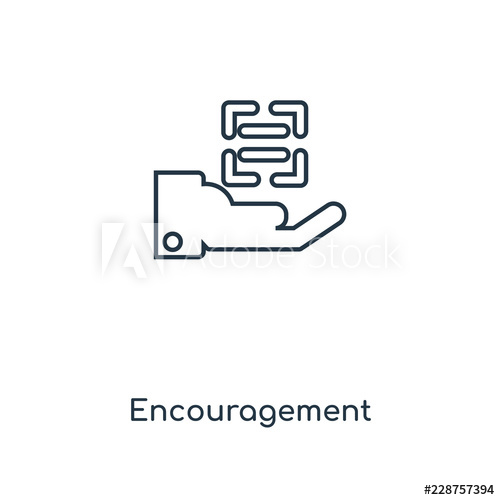 500x500 Encouragement Concept Line Icon Linear Encouragement Concept