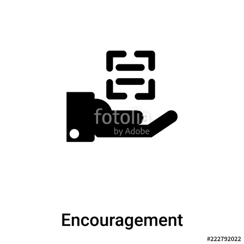 500x500 Encouragement Icon Vector Isolated On White Background, Logo