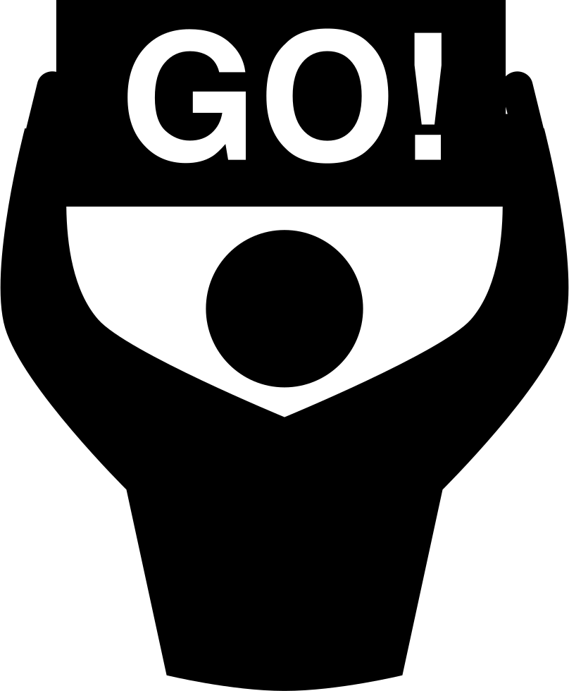 808x980 Rugby Fan With An Encouraging Signal With Word Go! Png Icon