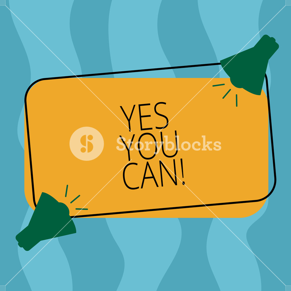 1000x1000 Conceptual Hand Writing Showing Yes You Can Business Photo