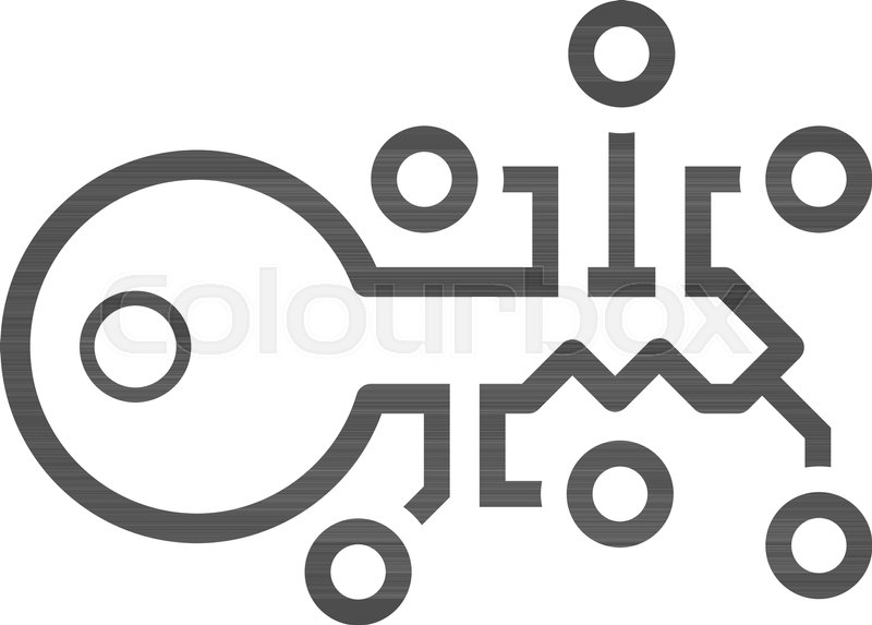 800x573 Encryption Key Icon Modern Computer Stock Vector Colourbox
