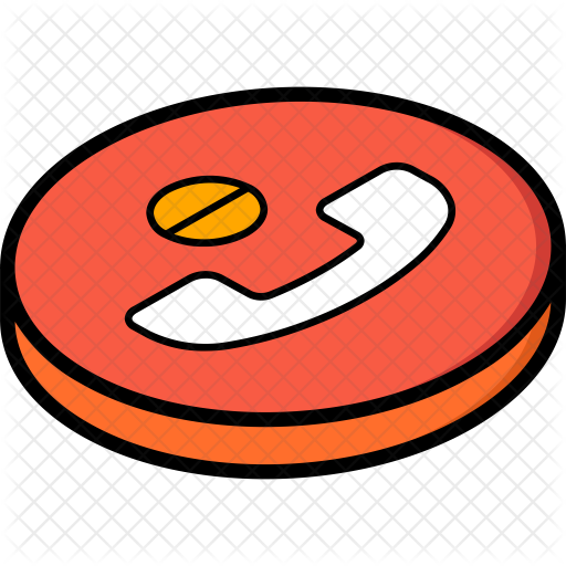 512x512 End Call Icon Of Colored Outline Style