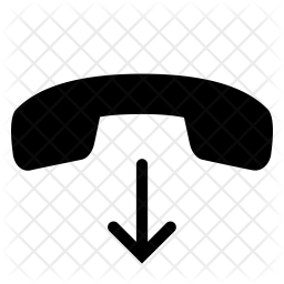 256x256 End Call Icon Of Glyph Style