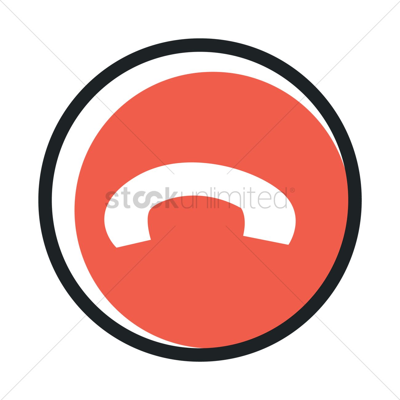 1300x1300 End Call Icon Vector Image