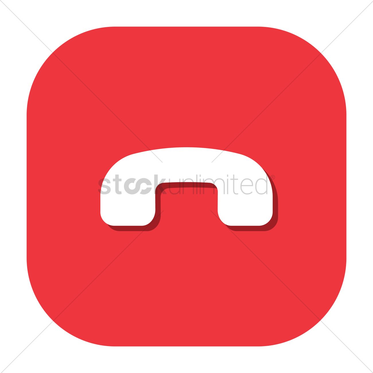 1300x1300 End Call Icon Vector Image