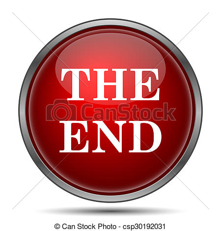450x470 The End Icon Internet Button On White Background