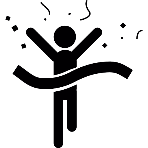 512x512 Winner Runner Arriving To End Line Icons Free Download