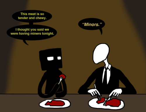 Enderman Slenderman Dine 500x384 Enderman Slenderman Dine