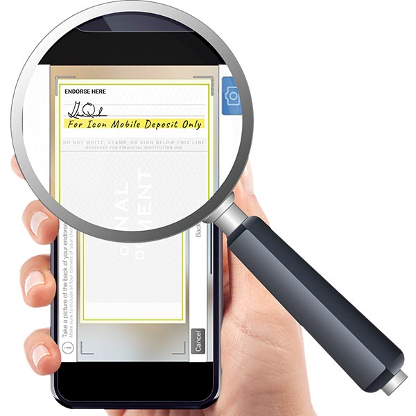 600x600 Mobile Check Endorsement Icon Credit Union