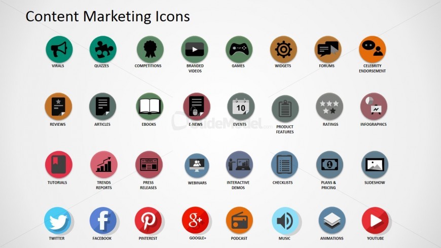 870x489 Professional Digital Content Asset Icons For Powerpoint