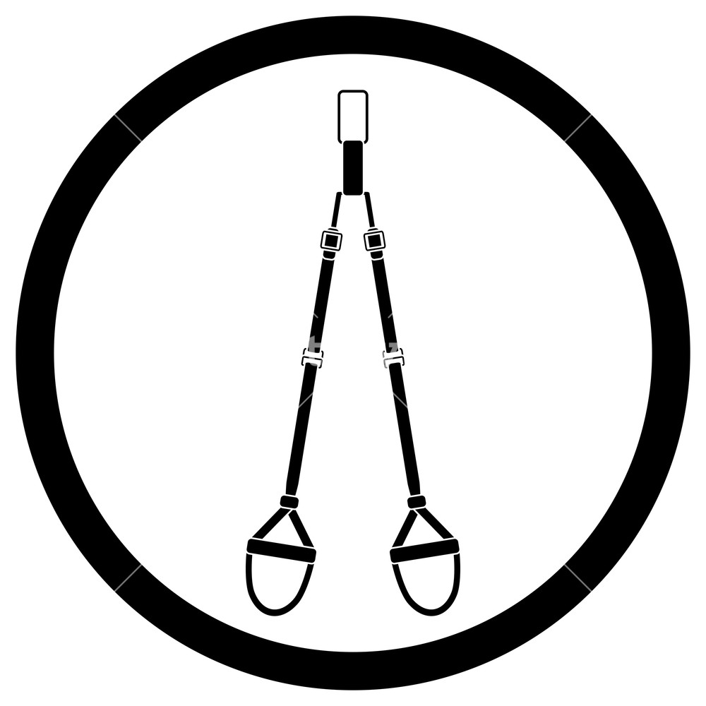 1000x1000 Trx Icon Black White Fitness And Workout Training, Strap Sport