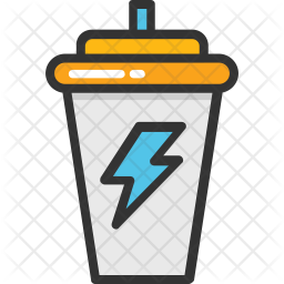 256x256 Energy Drink Icon Of Colored Outline Style