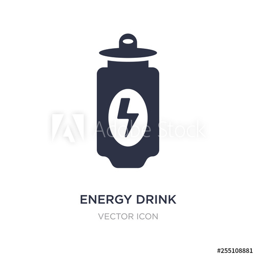 500x500 Energy Drink Icon On White Background Simple Element Illustration