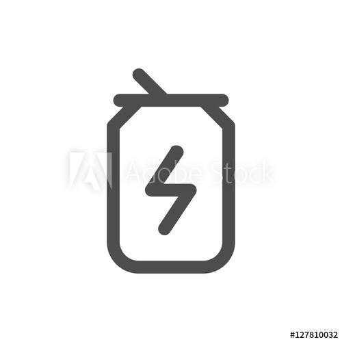 500x500 Vector Energy Drink Icon Symbol