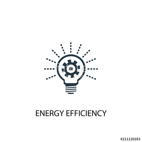 500x500 Energy Efficiency Icon Simple Element Illustration Stock Image