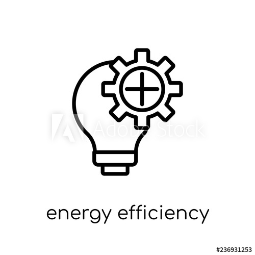 500x500 Energy Efficiency Icon Trendy Modern Flat Linear Vector Energy