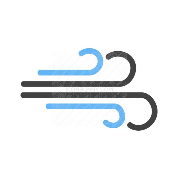 600x600 Wind Blue Black Icon