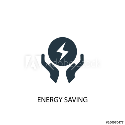 500x500 Energy Saving Icon Simple Element Illustration Energy Saving
