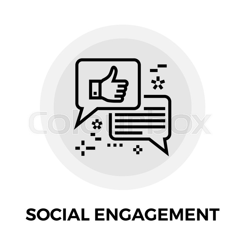 800x800 Social Engagement Icon Vector Flat Stock Vector Colourbox