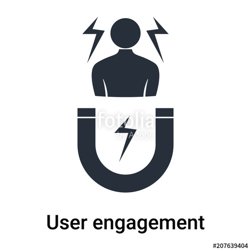 500x500 User Engagement Icon Vector Sign And Symbol Isolated On White