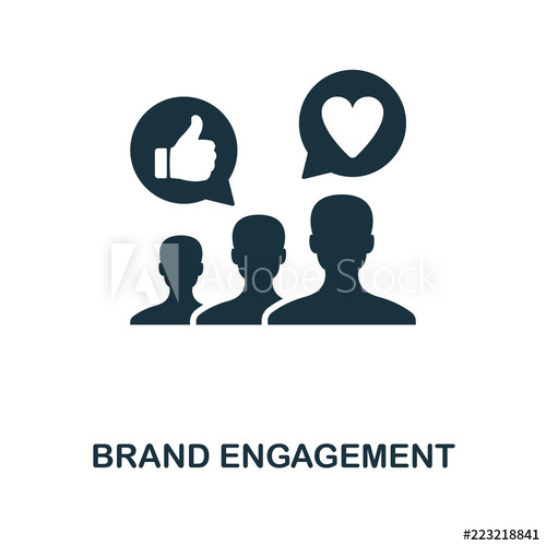 500x500 Brand Engagement Icon Monochrome Style Design From Smm Icon