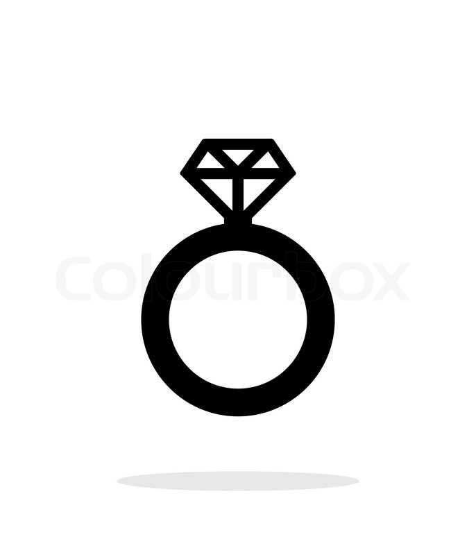 686x800 Diamond Ring Icon On White Background Stock Vector Colourbox