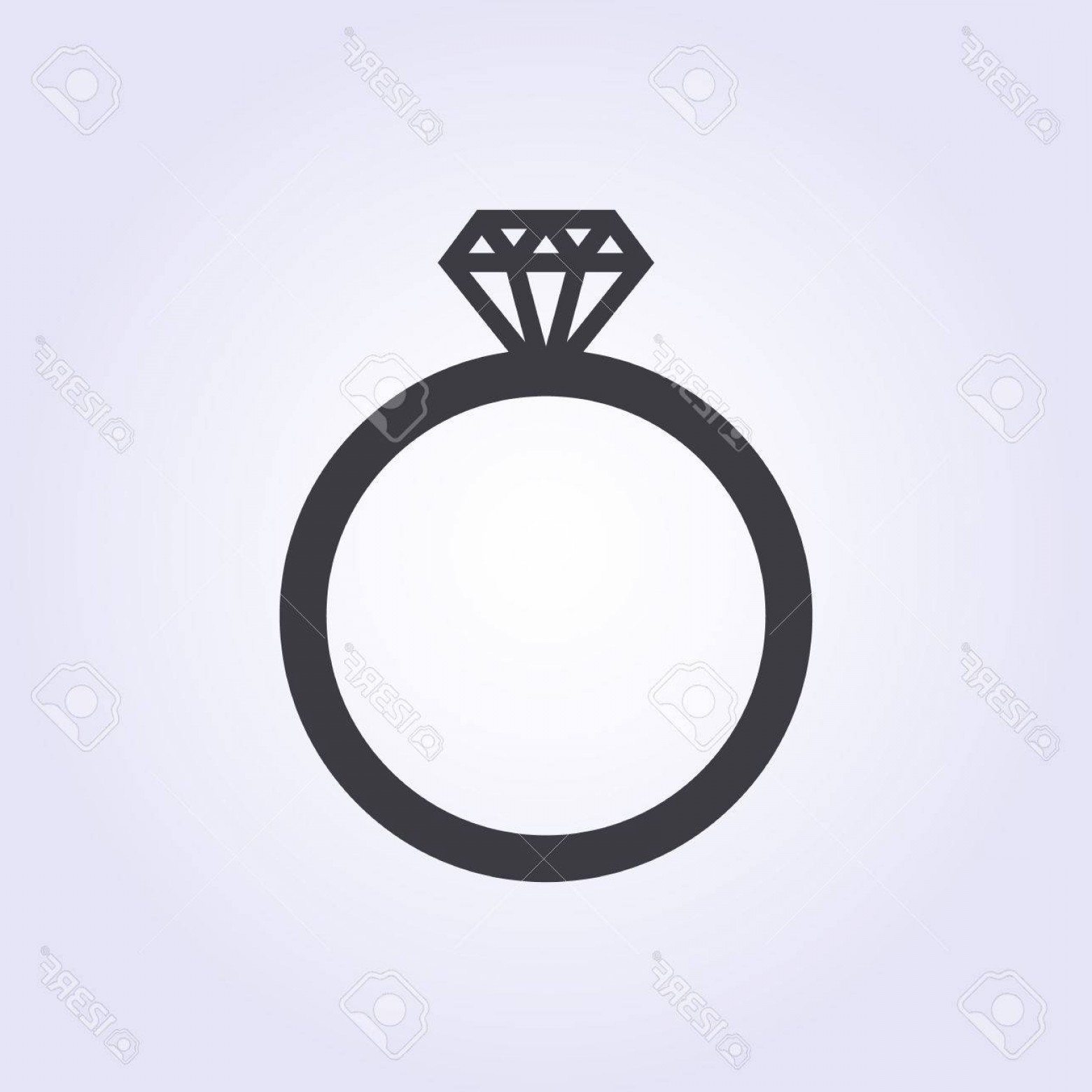 1560x1560 Photostock Vector Diamond Wedding Ring Icon Modern Minimal Flat