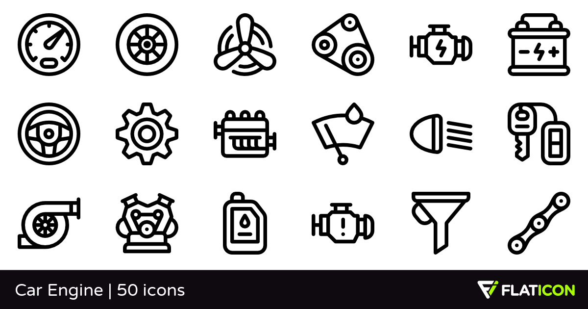 1200x630 Car Engine Free Icons