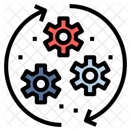 256x256 Engine Icon Of Colored Outline Style