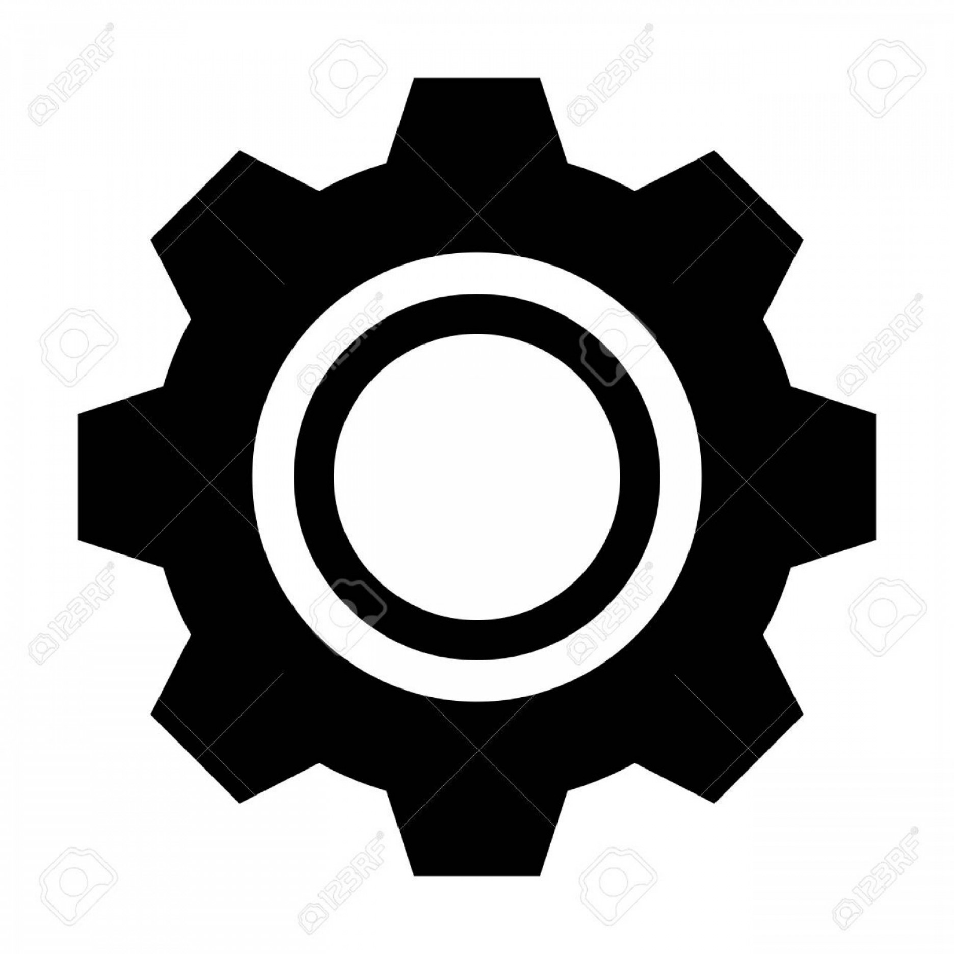 1872x1872 Photostock Vector Simple Gear Or Cog Wheel Vector Icon Machine
