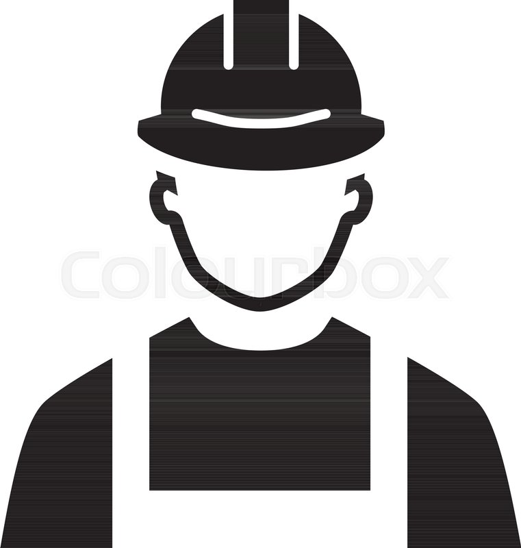 761x800 Engineer Icon Man In Hard Hat Buider Stock Vector Colourbox