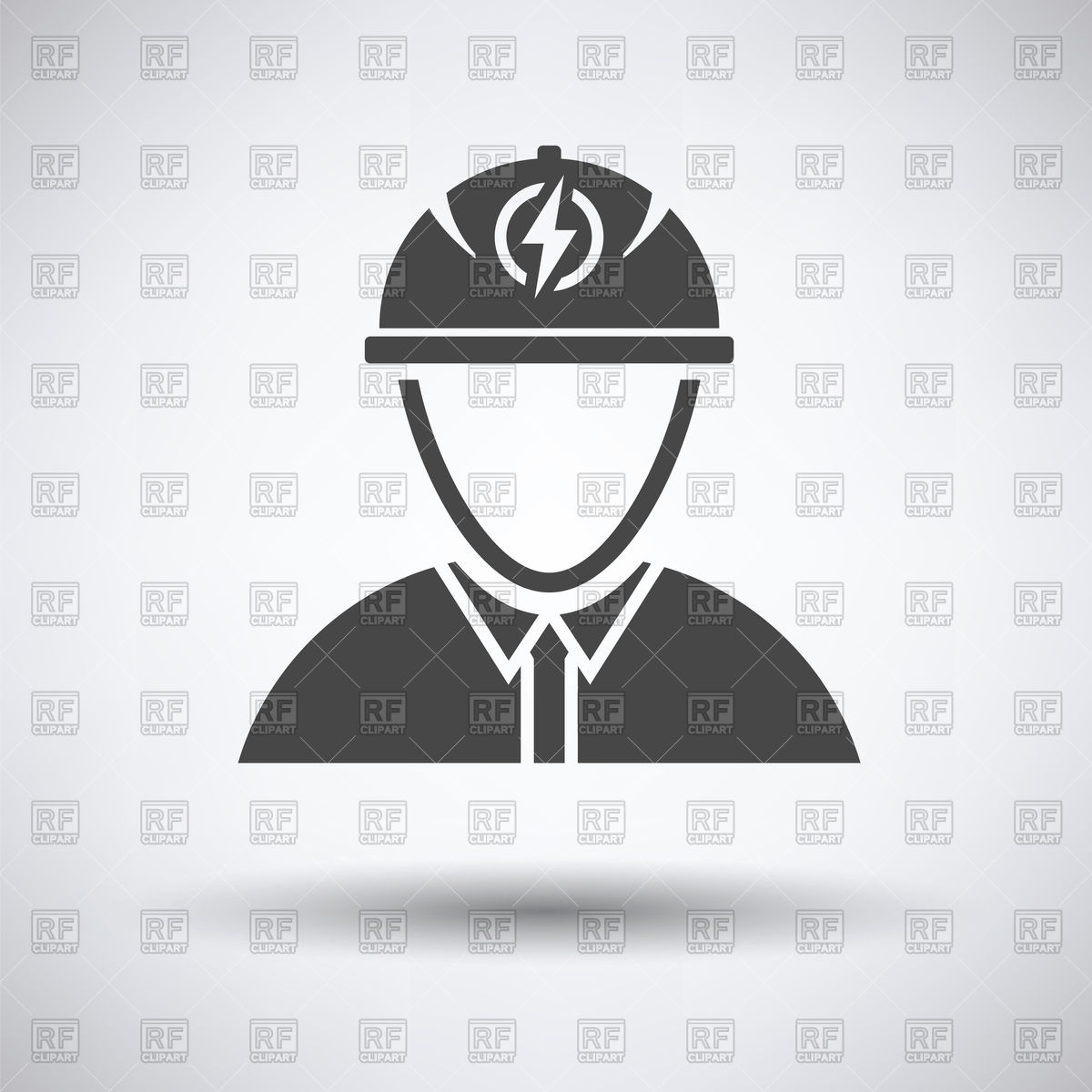 1200x1200 Electric Engineer Icon On Gray Background Vector Image Of Signs