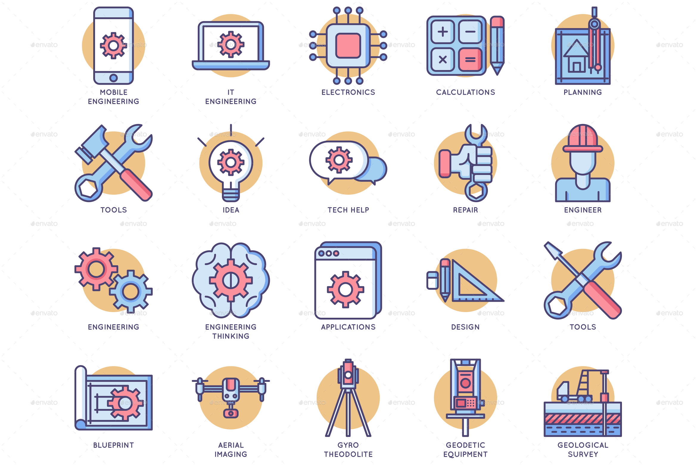 2340x1560 Engineering Icons Doodles Electronics Components, Engineering