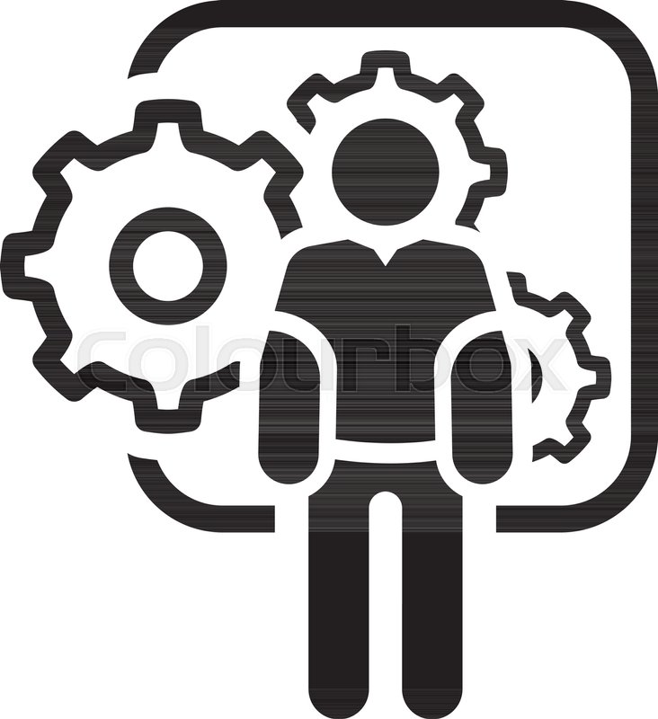 732x800 Mechanical Engineering Icon Man And Stock Vector Colourbox