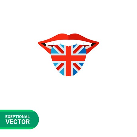 450x450 English Language Icon Multicolored Vector Illustration Of Open