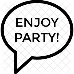 256x256 Enjoy Party Icon Of Line Style