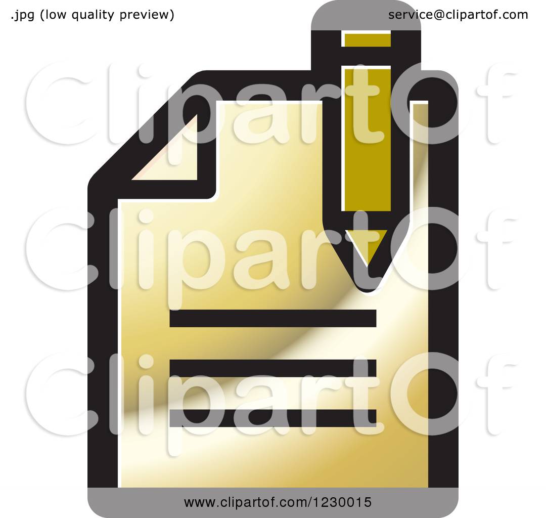 1080x1024 Clipart Of A Gold Enrollment Document Icon