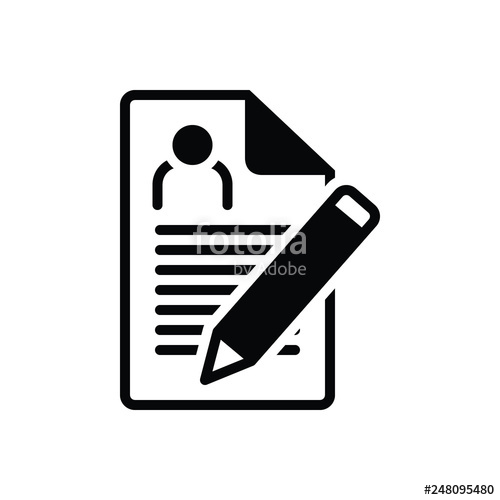 500x500 Black Solid Icon For Enrollment Stock Image And Royalty Free