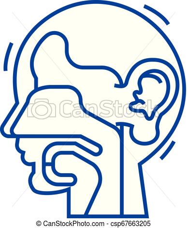 387x470 Ear, Nose, And Throat,ent Line Icon Concept Ear, Nose, And Throat